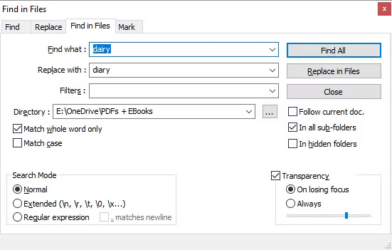 Can I change the contents inside multiple files?